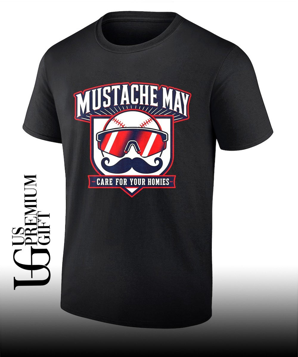 Mustache May Care for Your Homies Atlanta Braves 2026 shirt Unisex T-shirt, Sweatshirt, Hoodie, Long Sleeve Tee - T-Shirt, Sweatshirt, Hoodie
