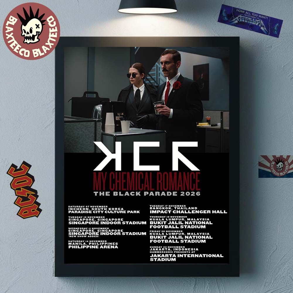 My Chemical Romance The Black Parade 2026 Southeast Asia Schedule Dates Home Decor Poster Canvas - T-Shirt, Sweatshirt, Hoodie