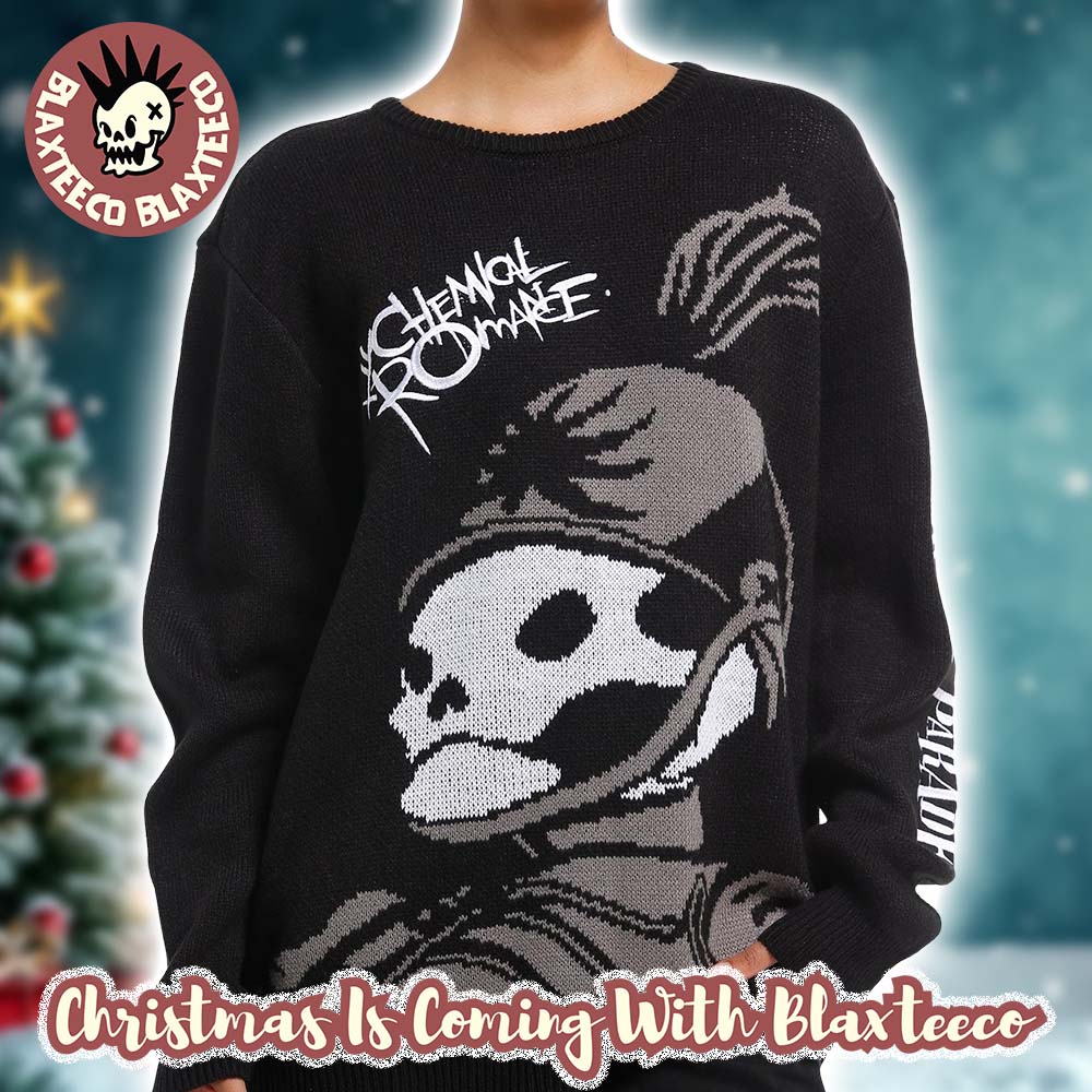 My Chemical Romance The Black Parade Festive 2025 Holiday Ugly Christmas Sweater Unisex T-shirt, Sweatshirt, Hoodie, Long Sleeve Tee - T-Shirt, Sweatshirt, Hoodie