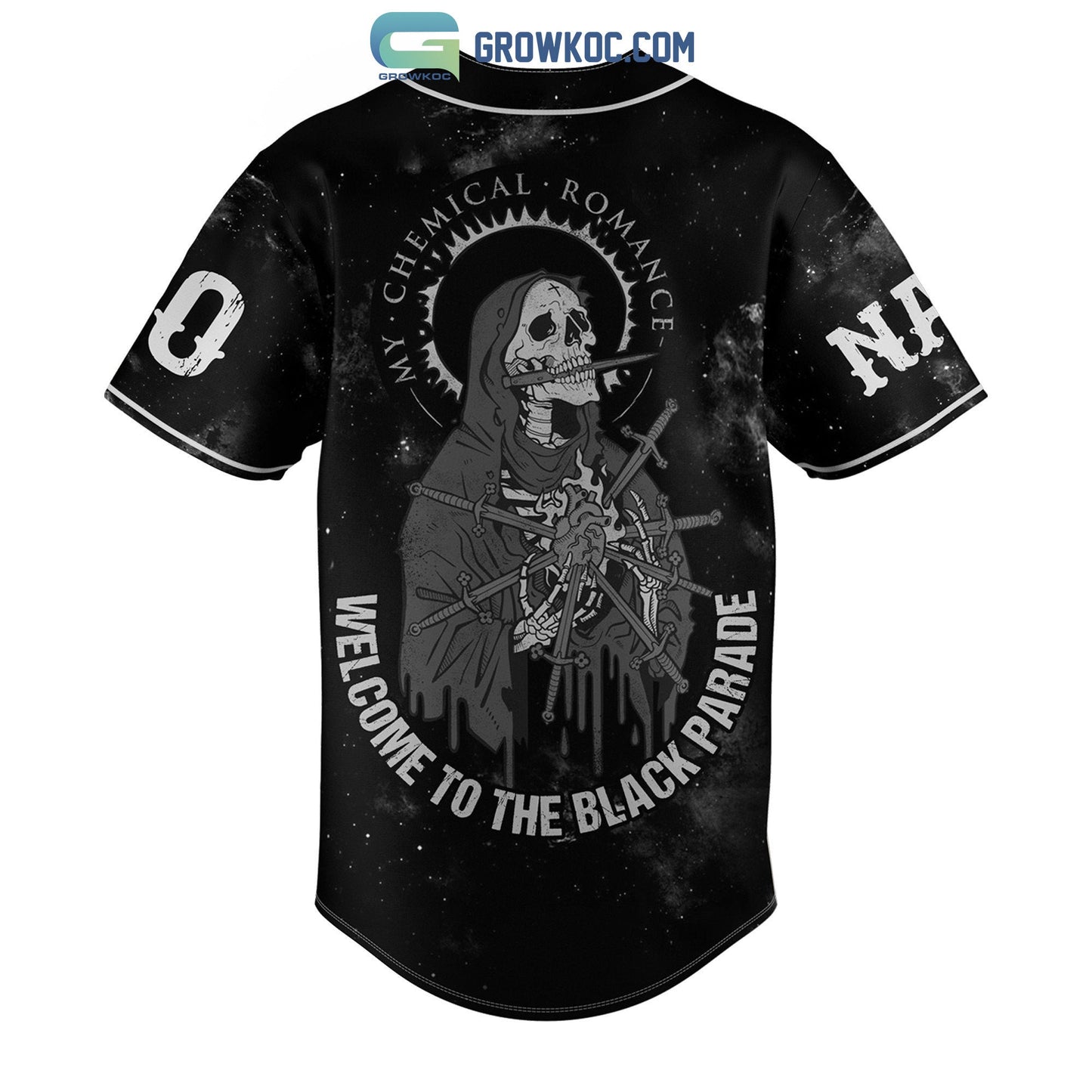 My Chemical Romance Welcome To The Black Parade Personalized Baseball Jersey baseball jersey product view 2