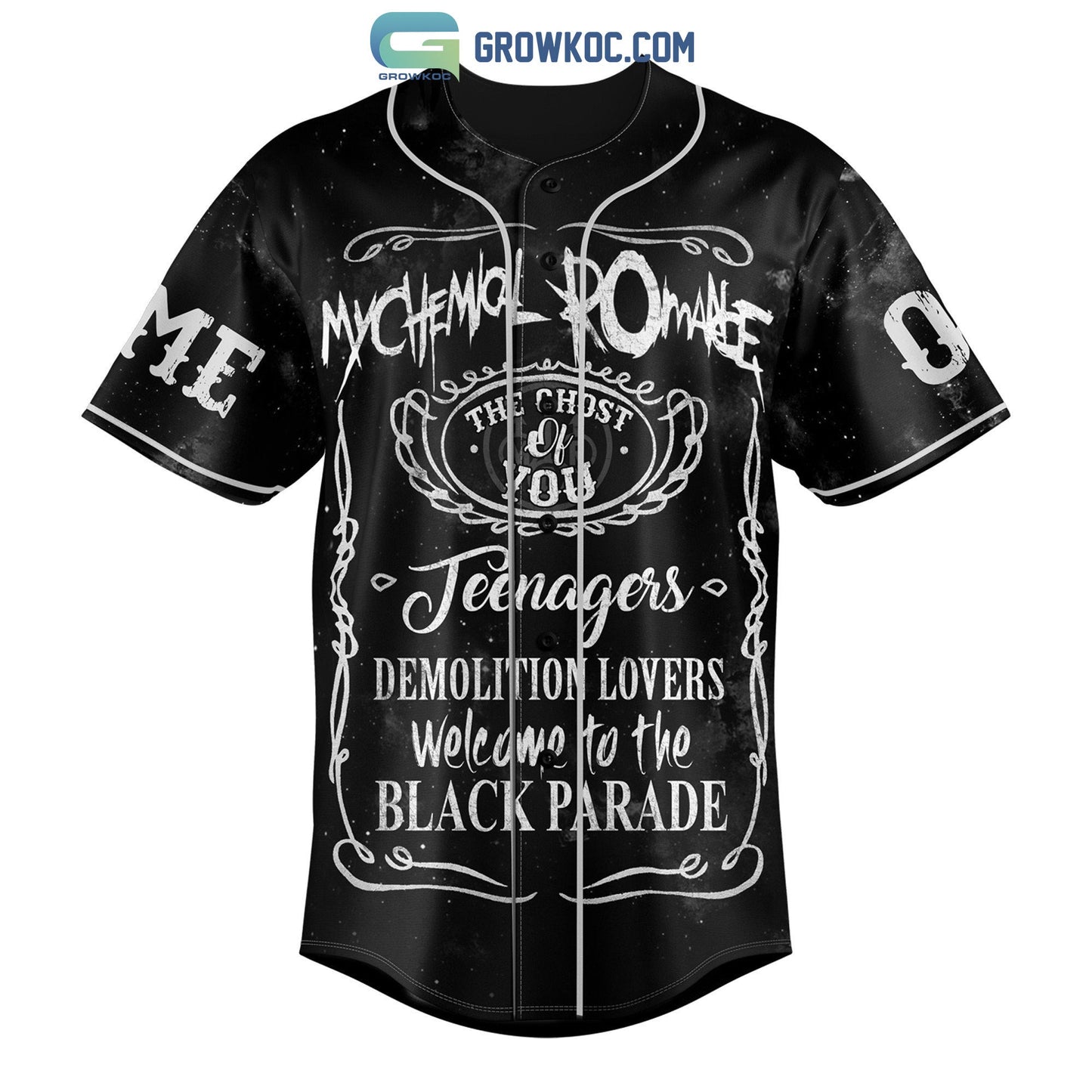 My Chemical Romance Welcome To The Black Parade Personalized Baseball Jersey baseball jersey product view 3