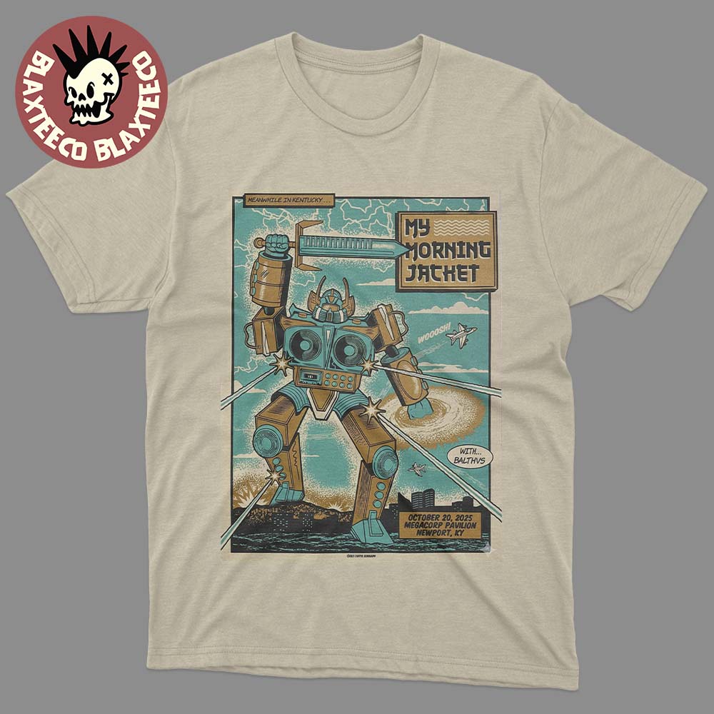My Morning Jacket Newport Kentucky 2025 At Megacorp Pavilion On October 20 2025 The Mecha Anime Art T-Shirt - T-Shirt, Sweatshirt, Hoodie