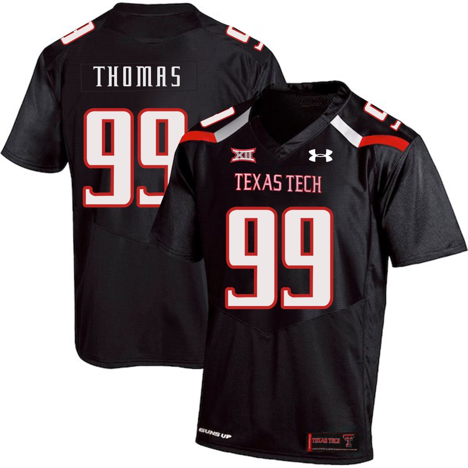 Mychealon Thomas 99 Black College Football Jersey football jersey product view 1