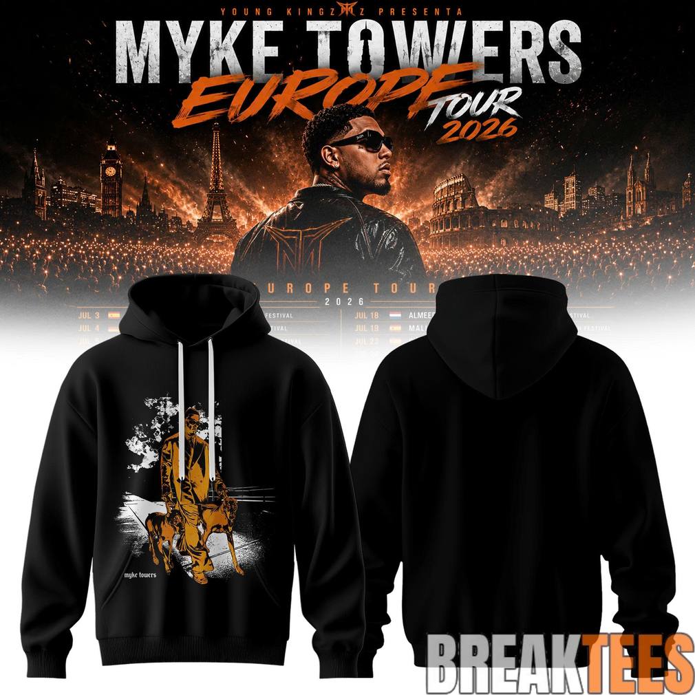 Myke Towers Noir PortAWit Hoodie Unisex T-shirt, Sweatshirt, Hoodie, Long Sleeve Tee - T-Shirt, Sweatshirt, Hoodie