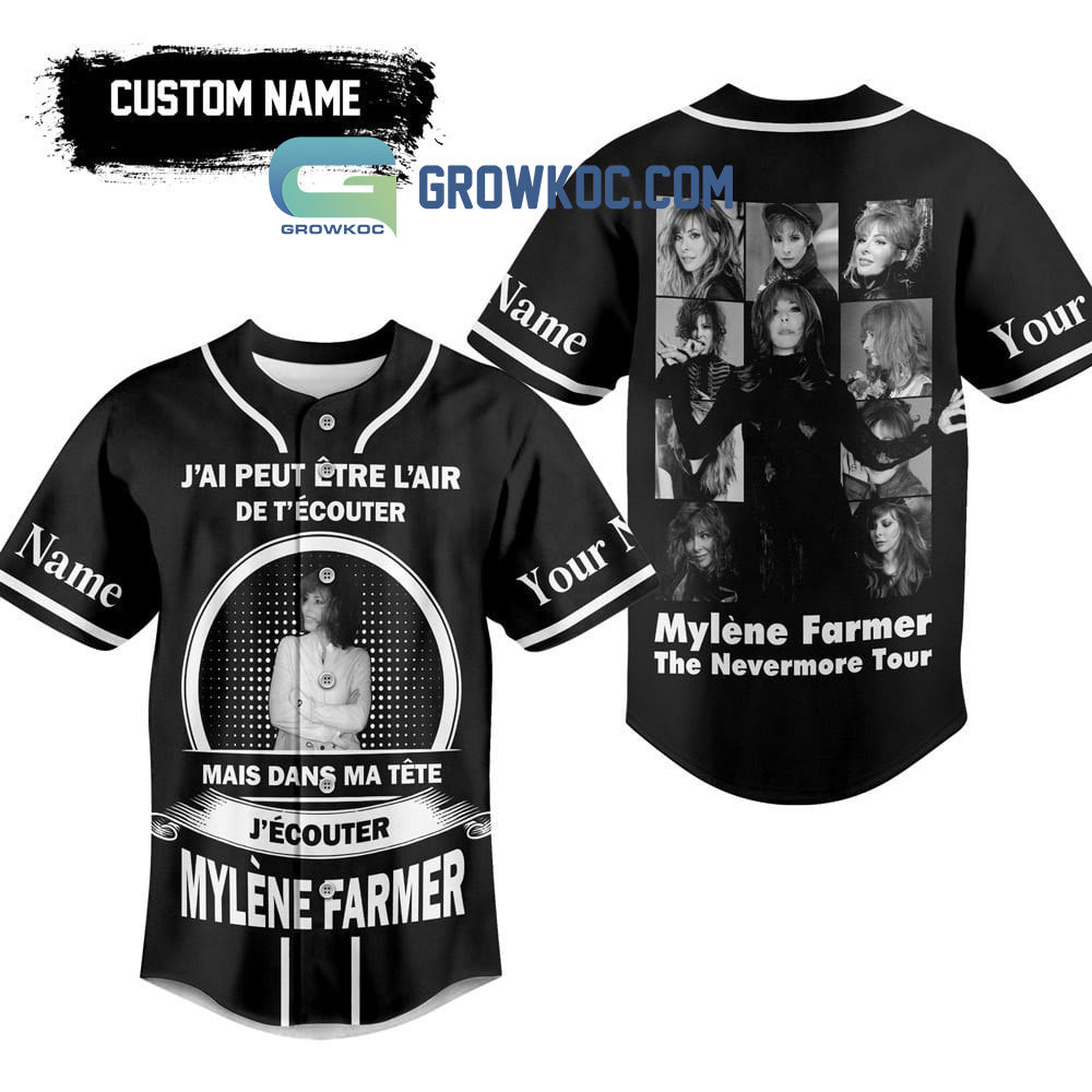Mylene Farmer The Nevermore Tour Personalized Baseball Jersey baseball jersey product view 1