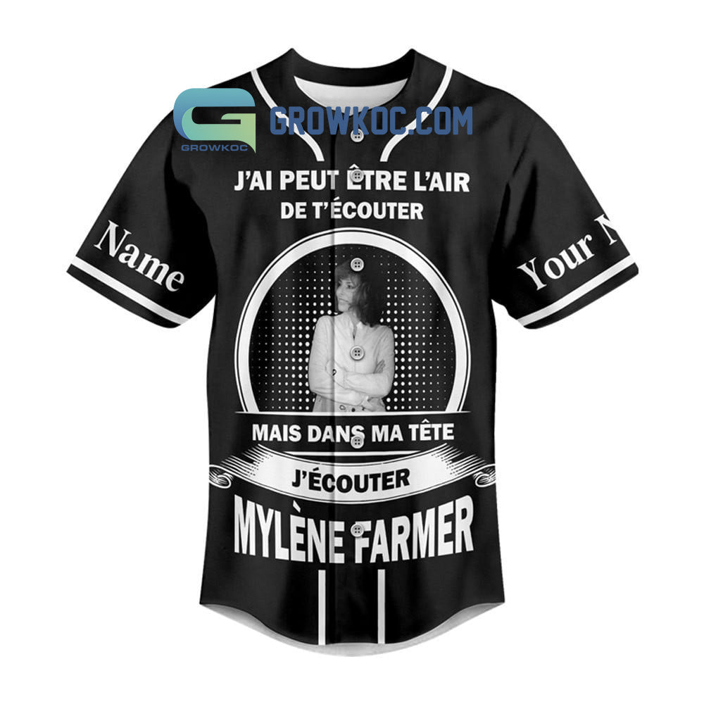 Mylene Farmer The Nevermore Tour Personalized Baseball Jersey baseball jersey product view 2