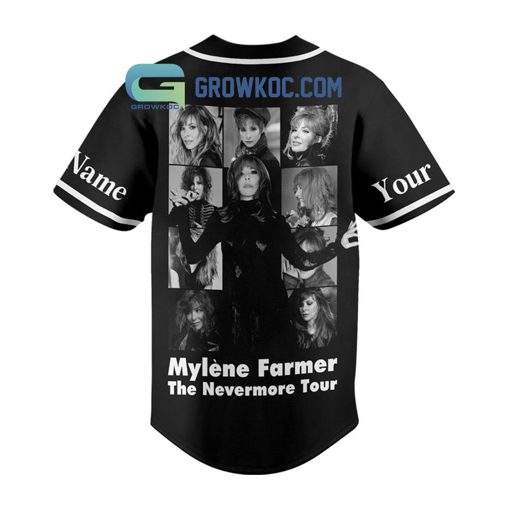 Mylene Farmer The Nevermore Tour Personalized Baseball Jersey baseball jersey product view 3