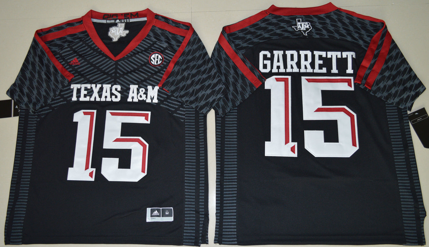 Myles Garrett 15 Black College Football Jersey football jersey product view 1