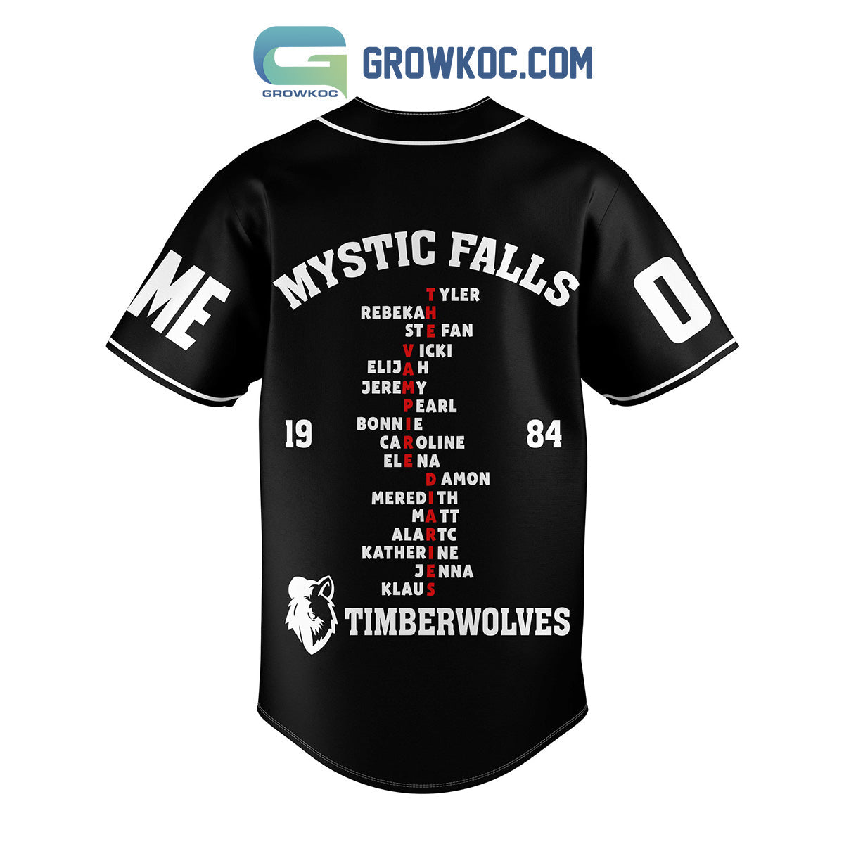 Mystic Falls Straight Outta Personalized Baseball Jersey baseball jersey product view 3
