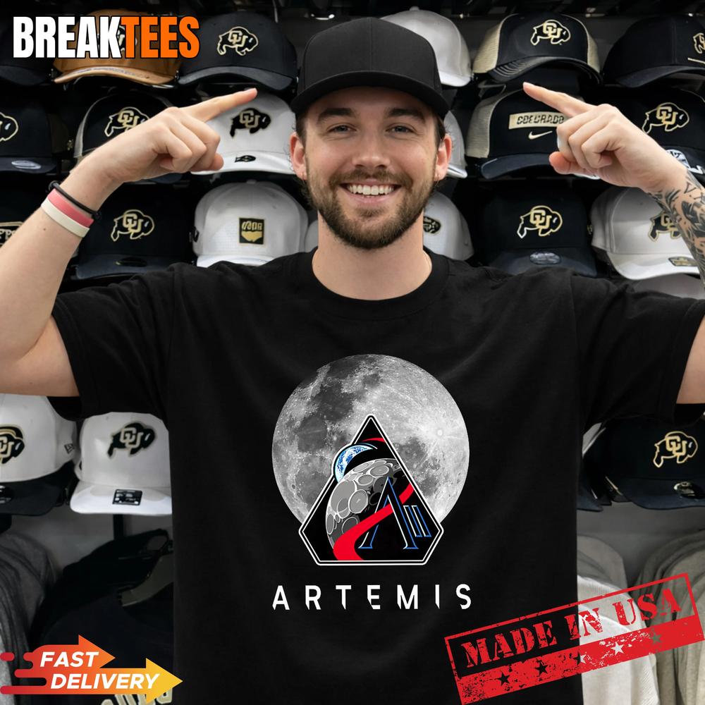 NASA Artemis II Mission Moon T-Shirt Unisex T-shirt, Sweatshirt, Hoodie, Long Sleeve Tee - T-Shirt, Sweatshirt, Hoodie