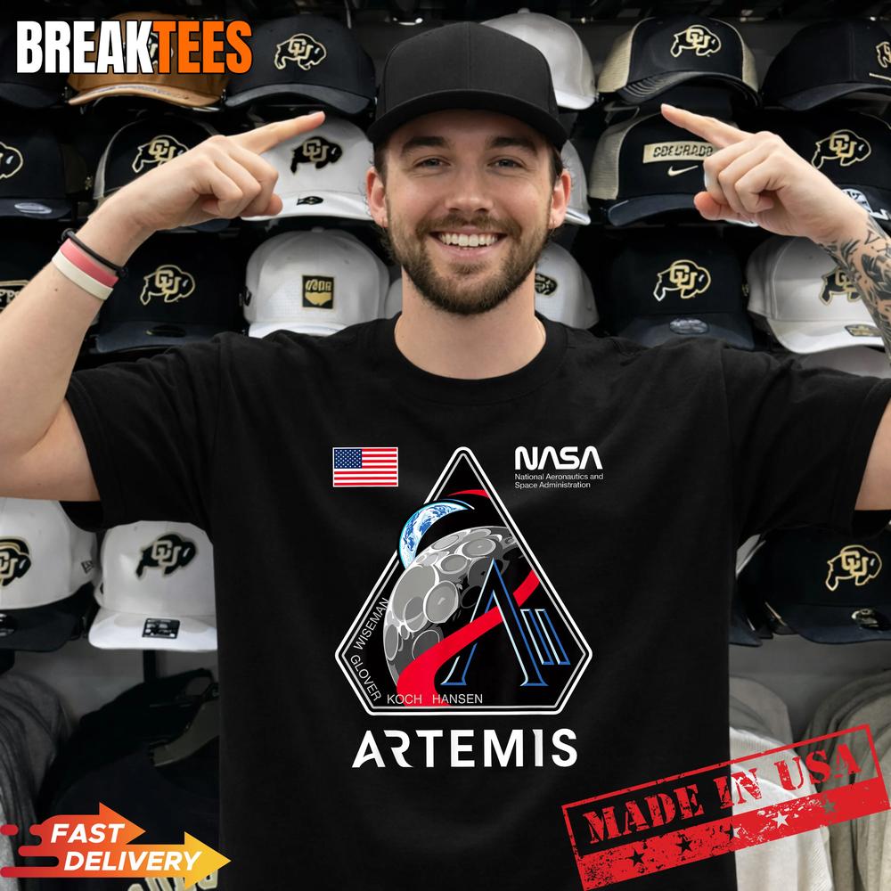 NASA Artemis II Mission Patch Logo Moon Space Program 2026 T-Shirt Unisex T-shirt, Sweatshirt, Hoodie, Long Sleeve Tee - T-Shirt, Sweatshirt, Hoodie