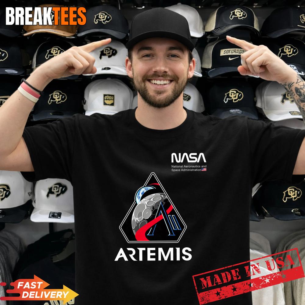 NASA Artemis II Mission Patch Worm Logo T-Shirt Unisex T-shirt, Sweatshirt, Hoodie, Long Sleeve Tee - T-Shirt, Sweatshirt, Hoodie