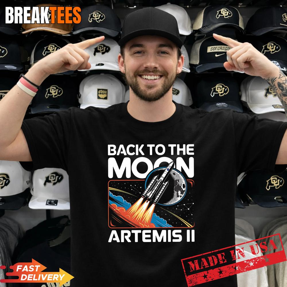 NASA Artemis Launch Back to The Moon 2026 T-Shirt Unisex T-shirt, Sweatshirt, Hoodie, Long Sleeve Tee - T-Shirt, Sweatshirt, Hoodie