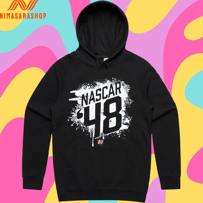 NASCAR Merchandise Classic Ink Black #48 Splash - Adult & Kids T-Shirts, Sweatshirts & Hoodies apparel design preview 2