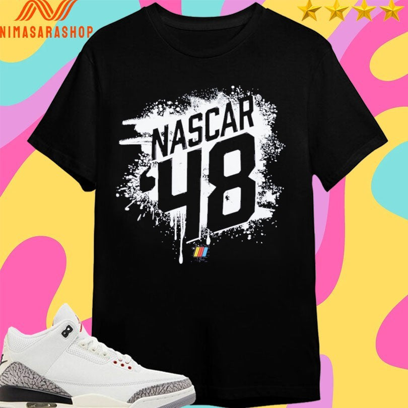 NASCAR Merchandise Classic Ink Black #48 Splash - Adult & Kids T-Shirts, Sweatshirts & Hoodies apparel design preview 1