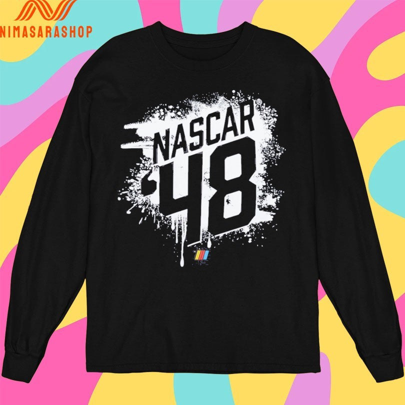 NASCAR Merchandise Classic Ink Black #48 Splash - Adult & Kids T-Shirts, Sweatshirts & Hoodies apparel design preview 3