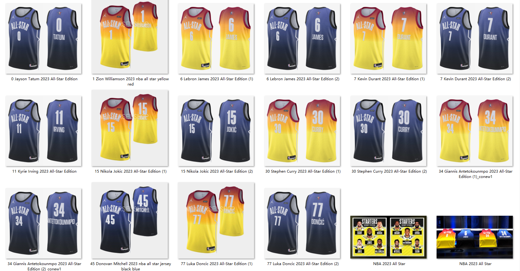 NBA 2023 All Star Style 3 Basketball Jersey basketball jersey product view 1