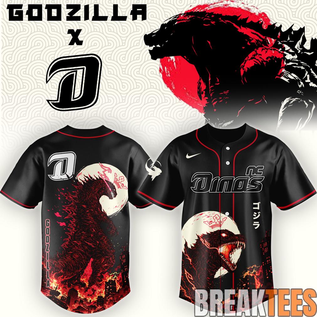 NC Dinos x Godzilla Minus Zero Baseball Jersey baseball jersey product view 1
