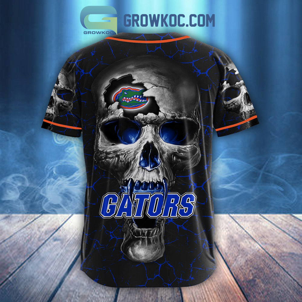 NCAA Florida Gators Personalized Skull Design Baseball Jersey baseball jersey product view 3