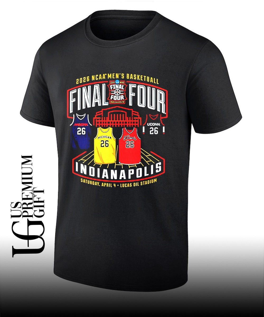NCAA Mens Basketball 2026 Mens Basketball Final Four Four Jerseys 4 Team shirt Unisex T-shirt, Sweatshirt, Hoodie, Long Sleeve Tee - T-Shirt, Sweatshirt, Hoodie
