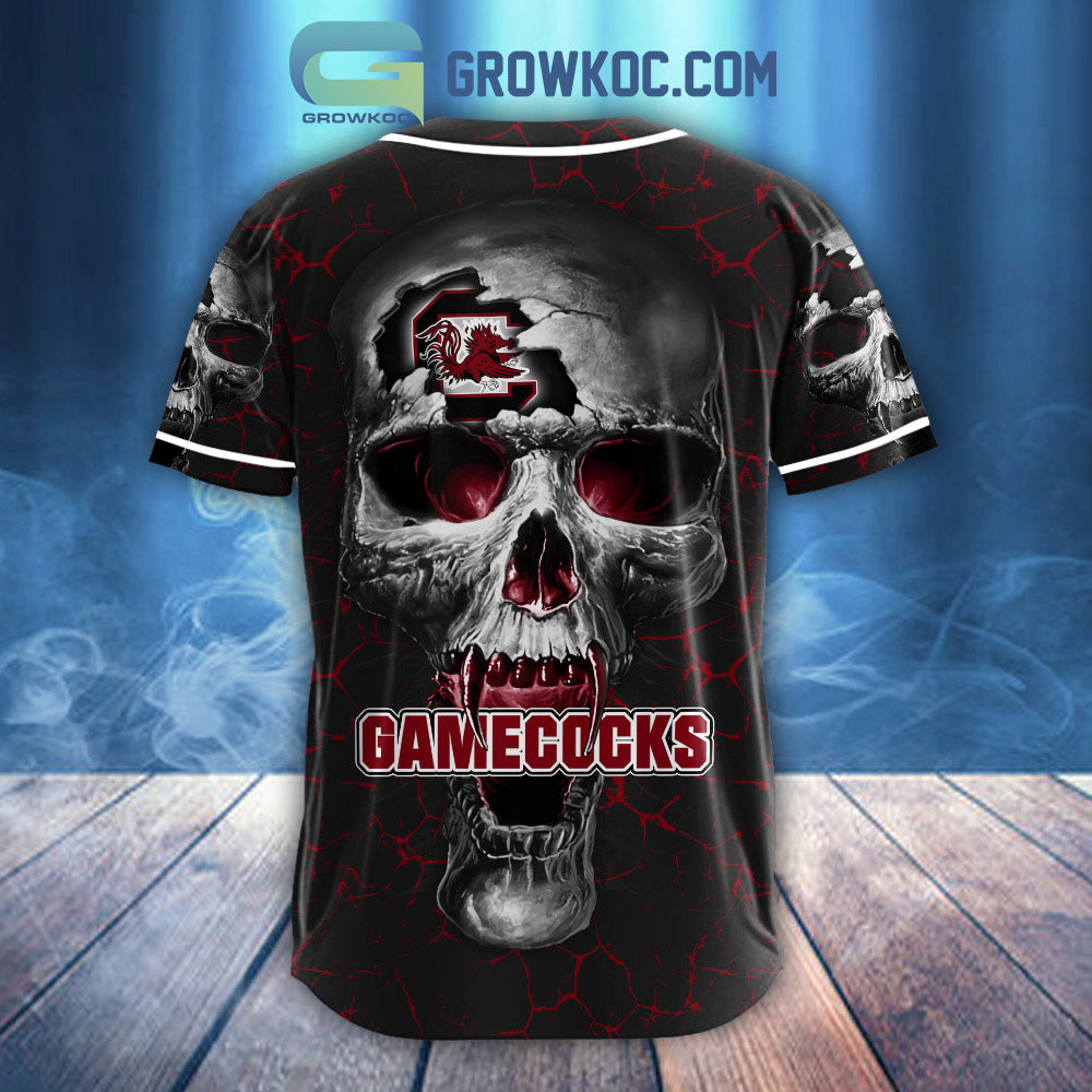 NCAA South Carolina Gamecocks Personalized Skull Design Baseball Jersey baseball jersey product view 3