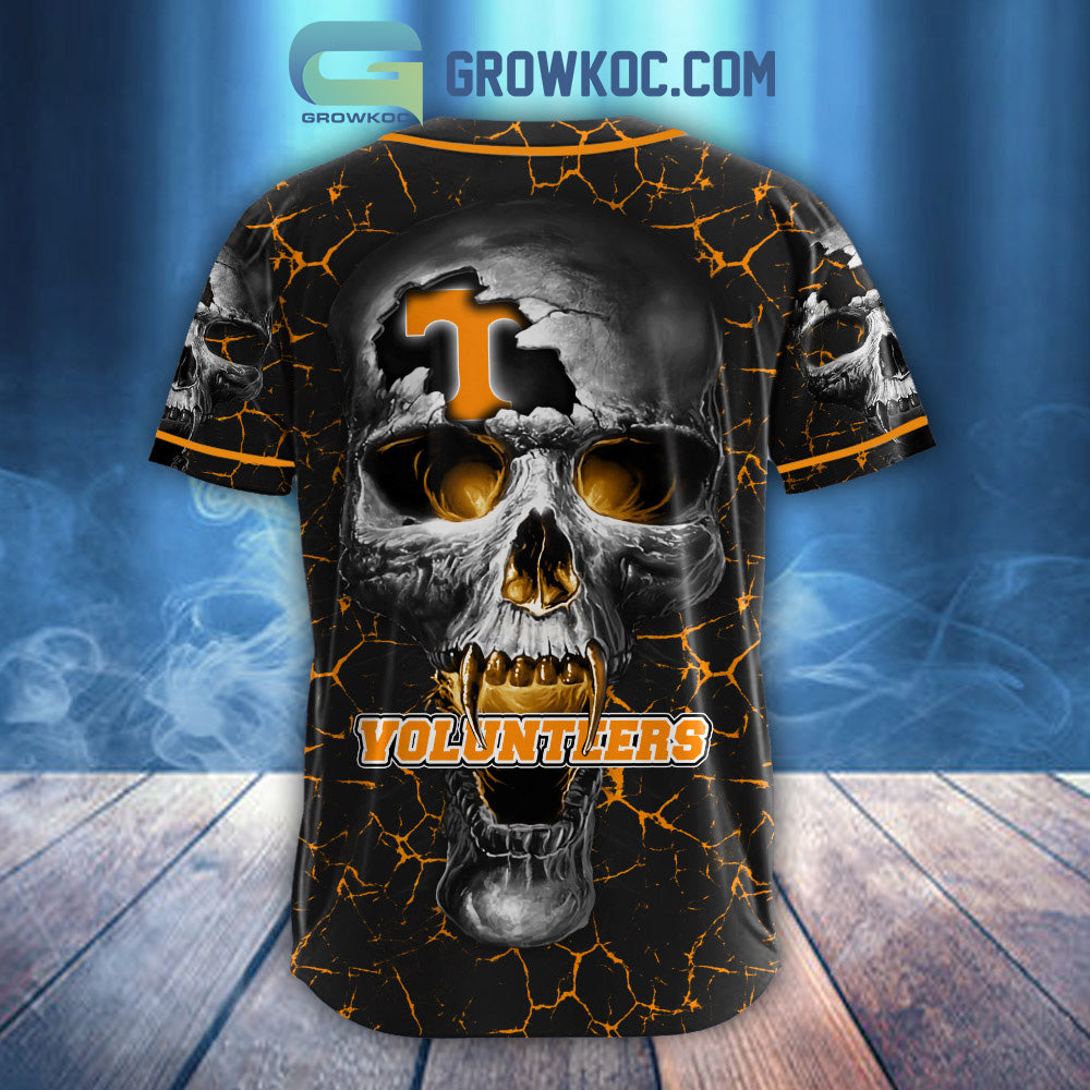 NCAA Tennessee Volunteers Personalized Skull Design Baseball Jersey baseball jersey product view 3