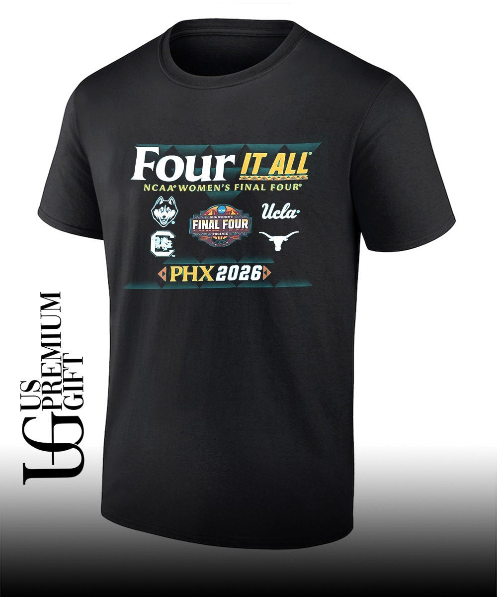NCAA Womens Final Four Four It All PHX26 logo shirt Unisex T-shirt, Sweatshirt, Hoodie, Long Sleeve Tee - T-Shirt, Sweatshirt, Hoodie