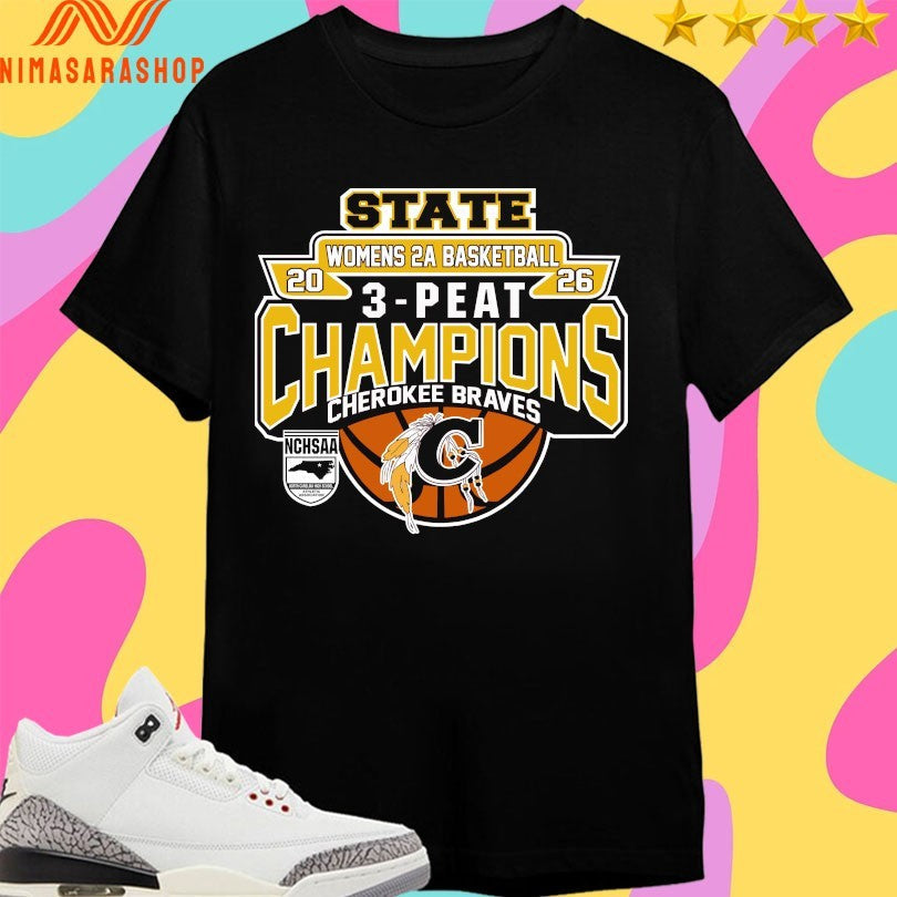 NCHSAA State Women's 2A Basketball 3-Peat Champions - Adult & Kids T-Shirts, Sweatshirts & Hoodies apparel design preview 1