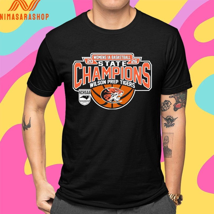 NCHSAA Women's 1a Basketball State Champions Wilson - Adult & Kids T-Shirts, Sweatshirts & Hoodies apparel design preview 4