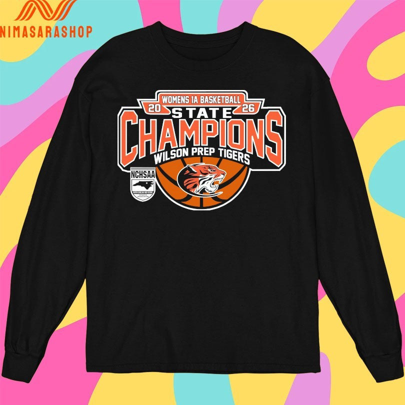 NCHSAA Women's 1a Basketball State Champions Wilson - Adult & Kids T-Shirts, Sweatshirts & Hoodies apparel design preview 3