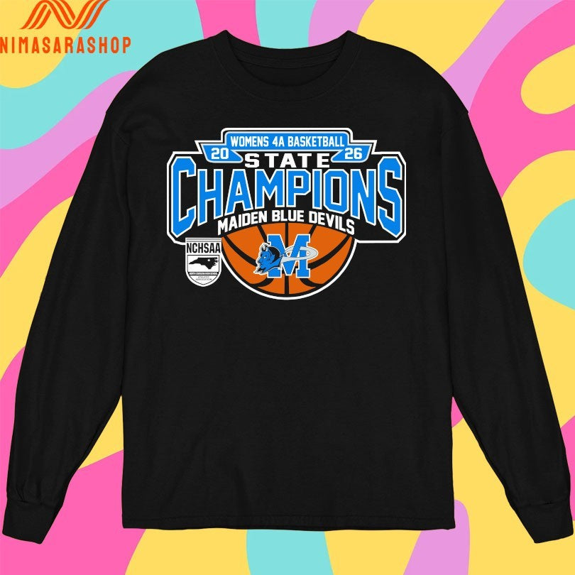 NCHSAA Women's 4a Basketball State Champions Maiden - Adult & Kids T-Shirts, Sweatshirts & Hoodies apparel design preview 3