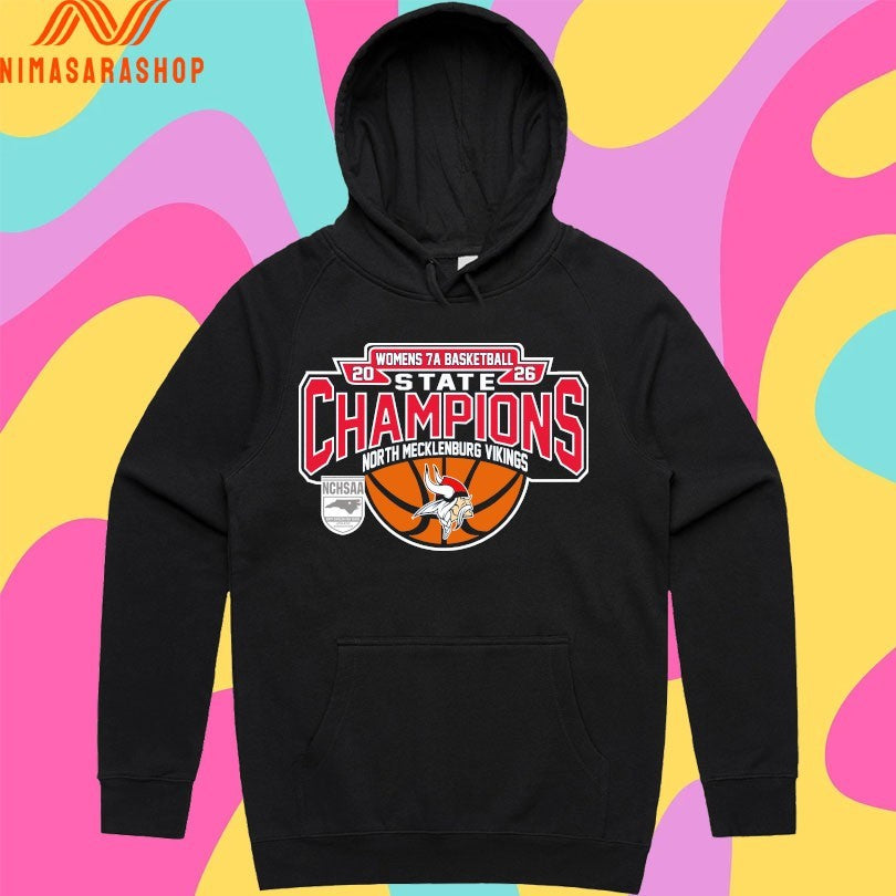 NCHSAA Women's 7a Basketball State Champions North - Adult & Kids T-Shirts, Sweatshirts & Hoodies apparel design preview 2