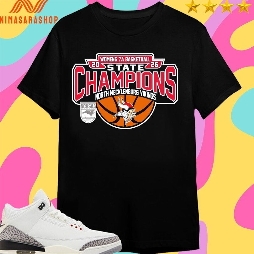 NCHSAA Women's 7a Basketball State Champions North - Adult & Kids T-Shirts, Sweatshirts & Hoodies apparel design preview 1
