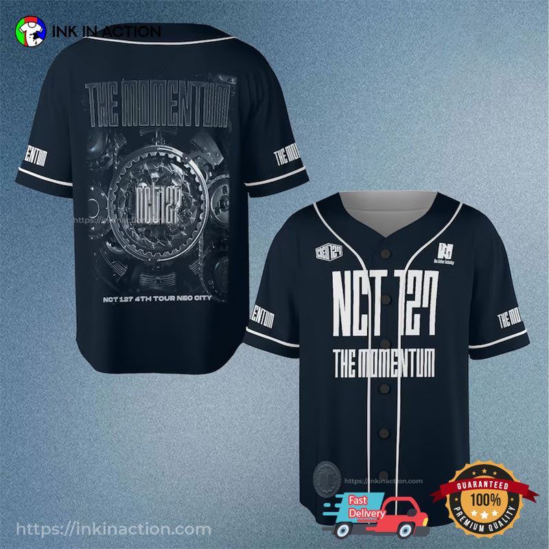 NCT 127 The Momentum Tour 2025 Baseball Jersey baseball jersey product view 1
