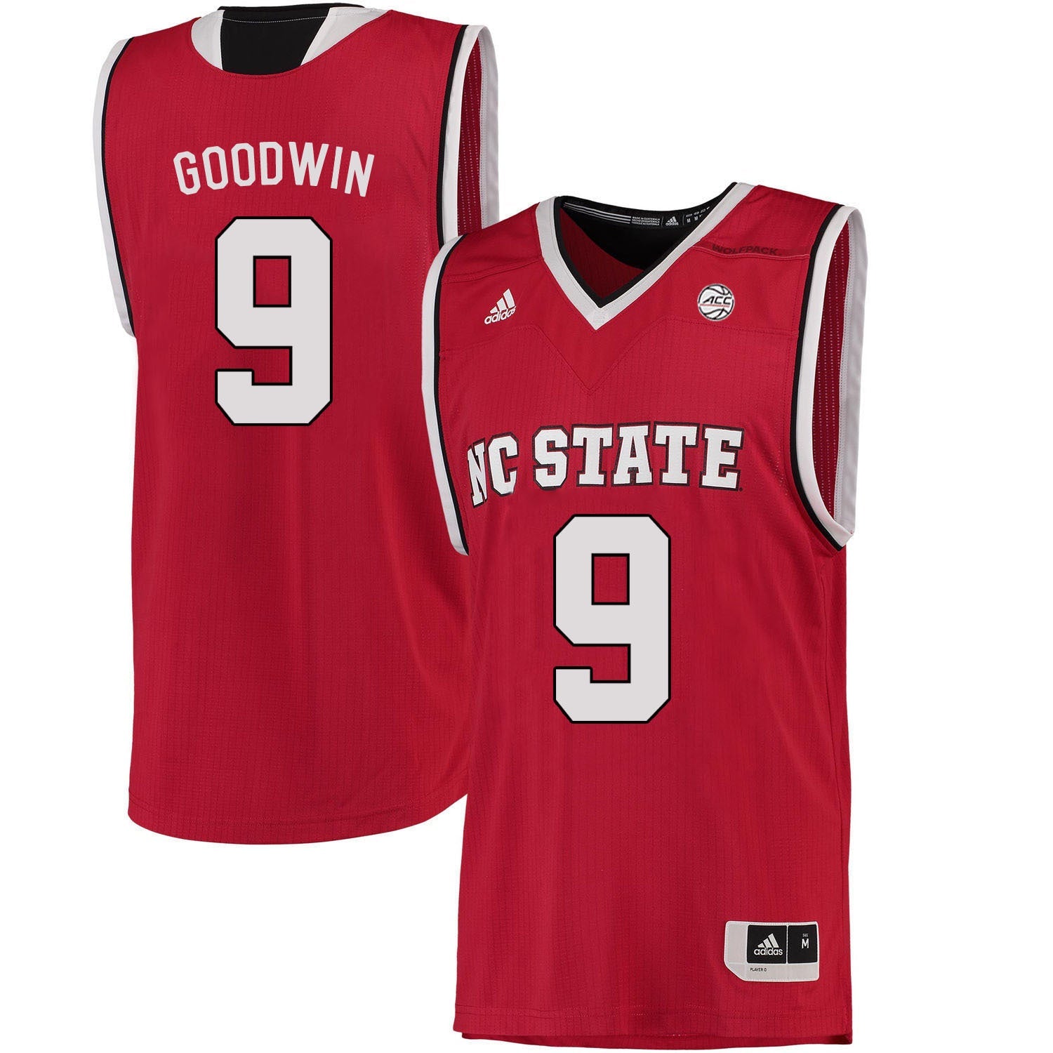 NC STATE GOODWIN 9 Red College Football Jersey football jersey product view 1