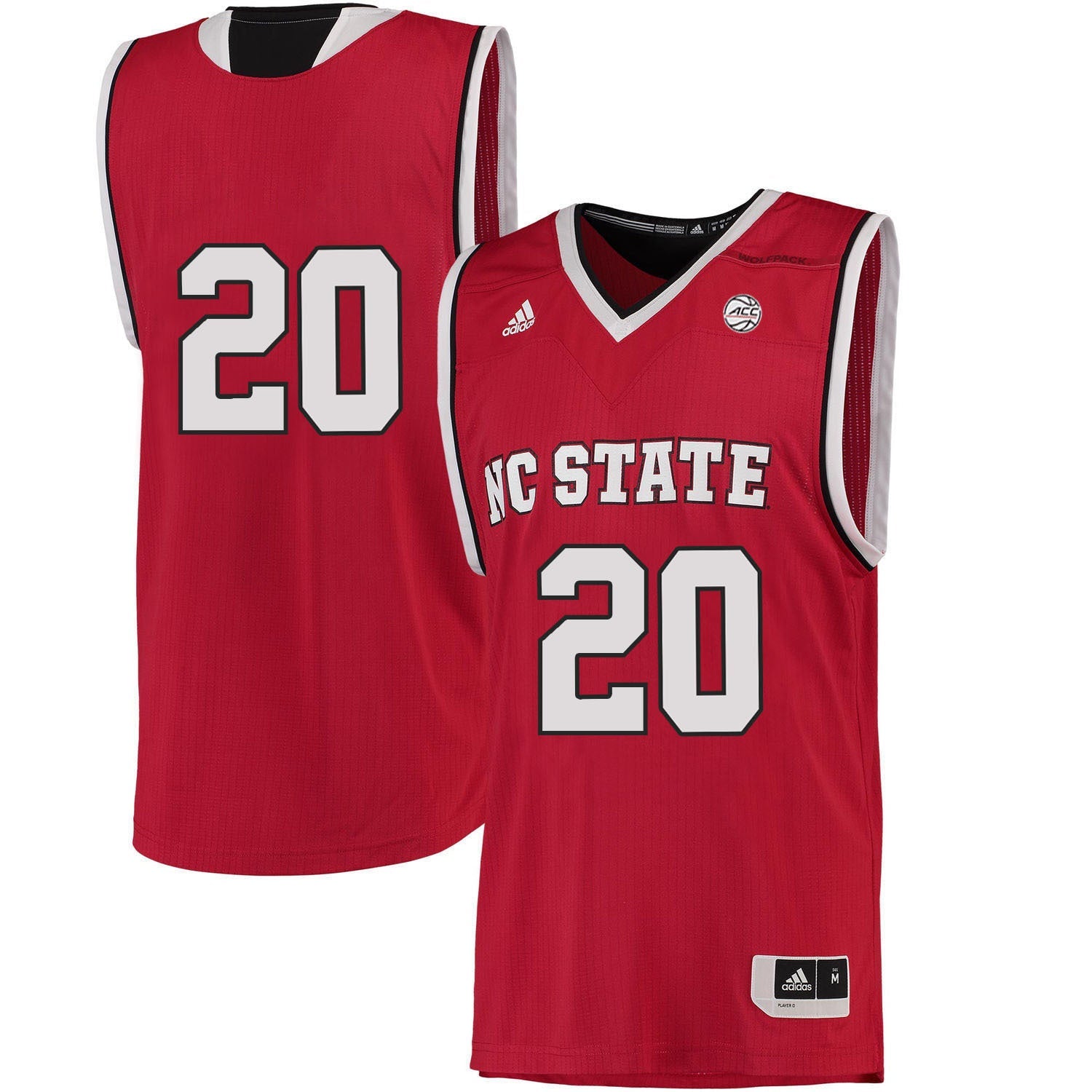 NC State 20 Red College Football Jersey football jersey product view 1
