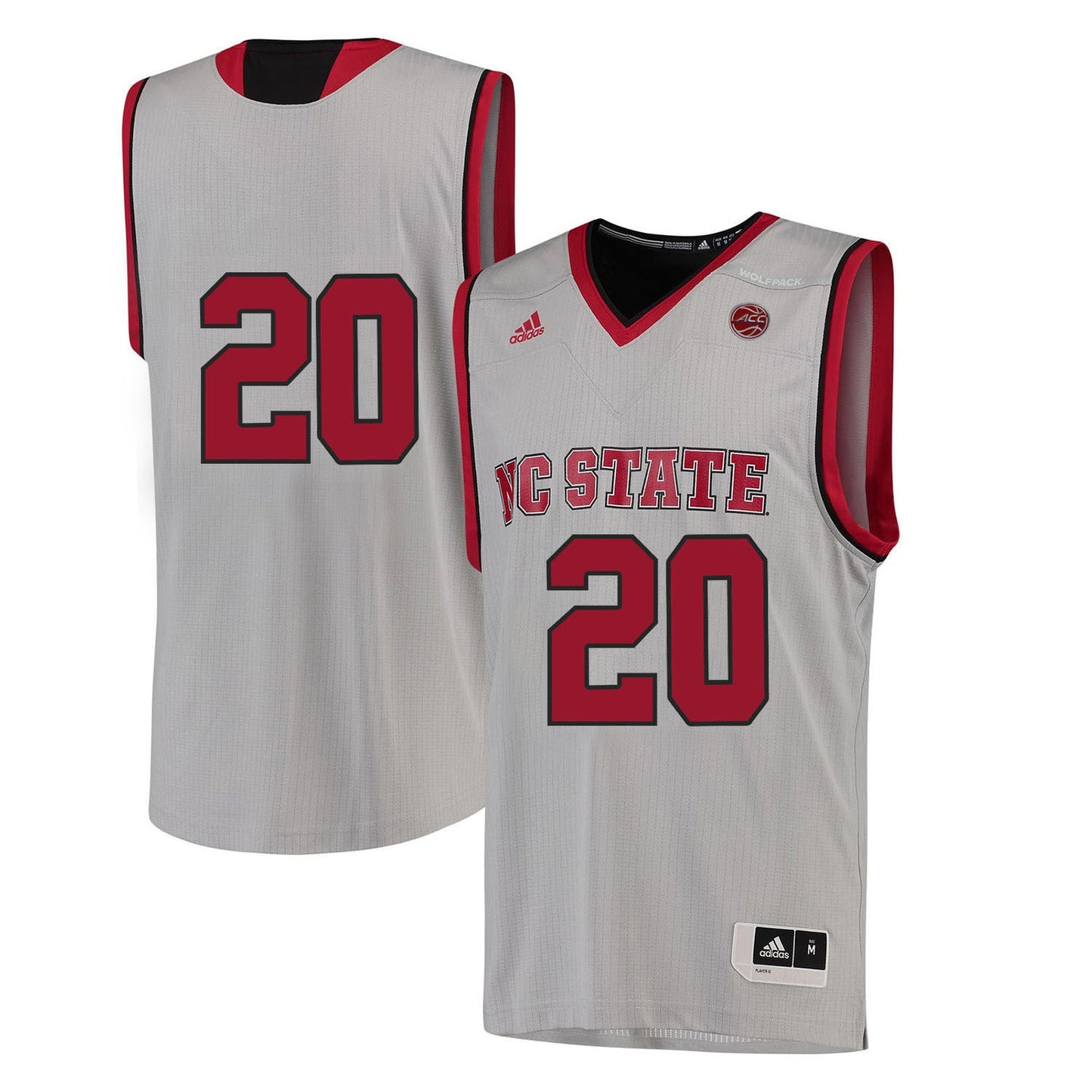 NC State 20 White College Football Jersey football jersey product view 1