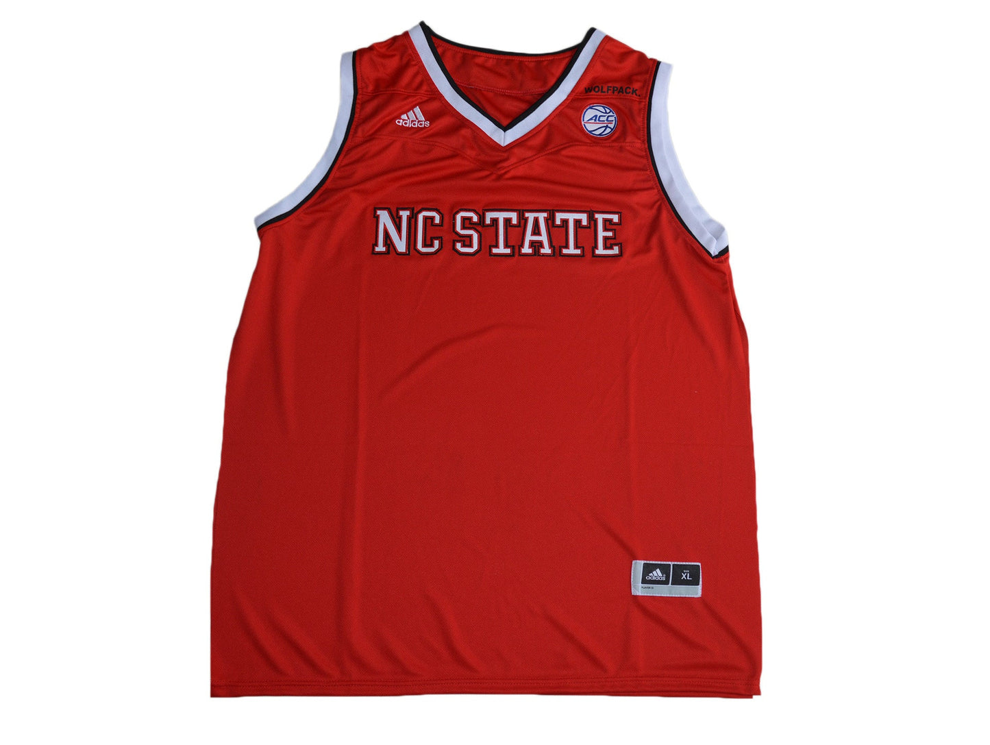 NC State Basketball Blank Red Front College Football Jersey football jersey product view 1