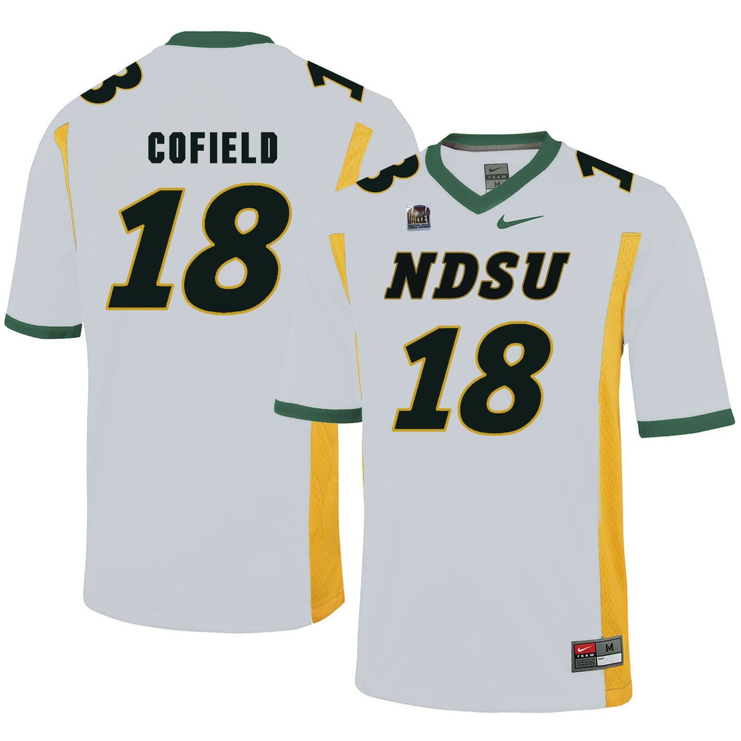 NDSU Cofield 18 White College Football Jersey football jersey product view 1