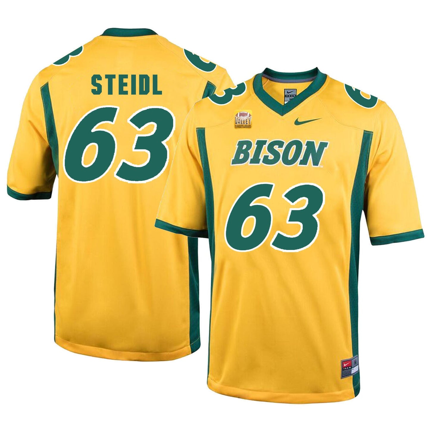 NDSU Steidl 63 Gold College Football Jersey football jersey product view 1