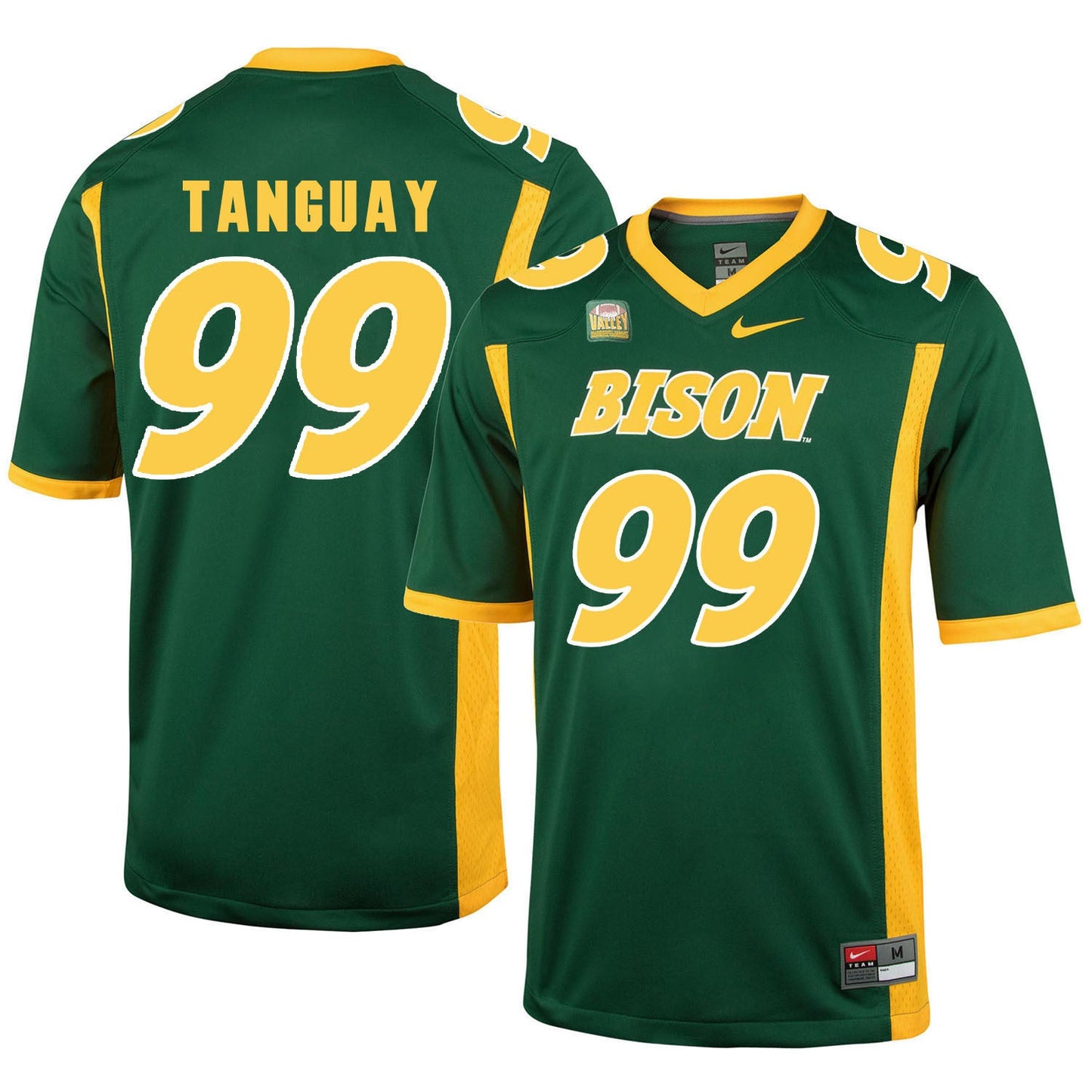 NDSU Tanguay 99 Green College Football Jersey football jersey product view 1