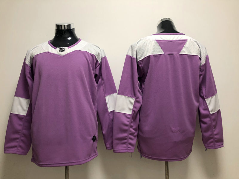 NHL Authentic Purple Fights Cancer Practice Purple Hockey Jersey hockey jersey product view 1