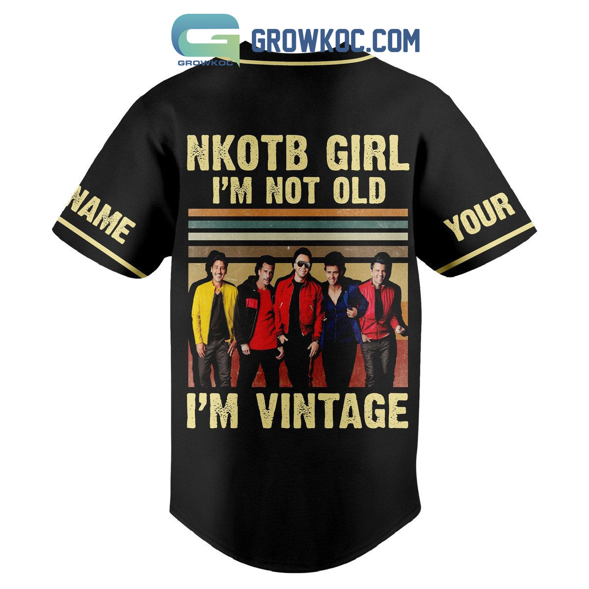 NKOTB Girl I’m Not Old I’m Vintage Personalized Baseball Jersey baseball jersey product view 3