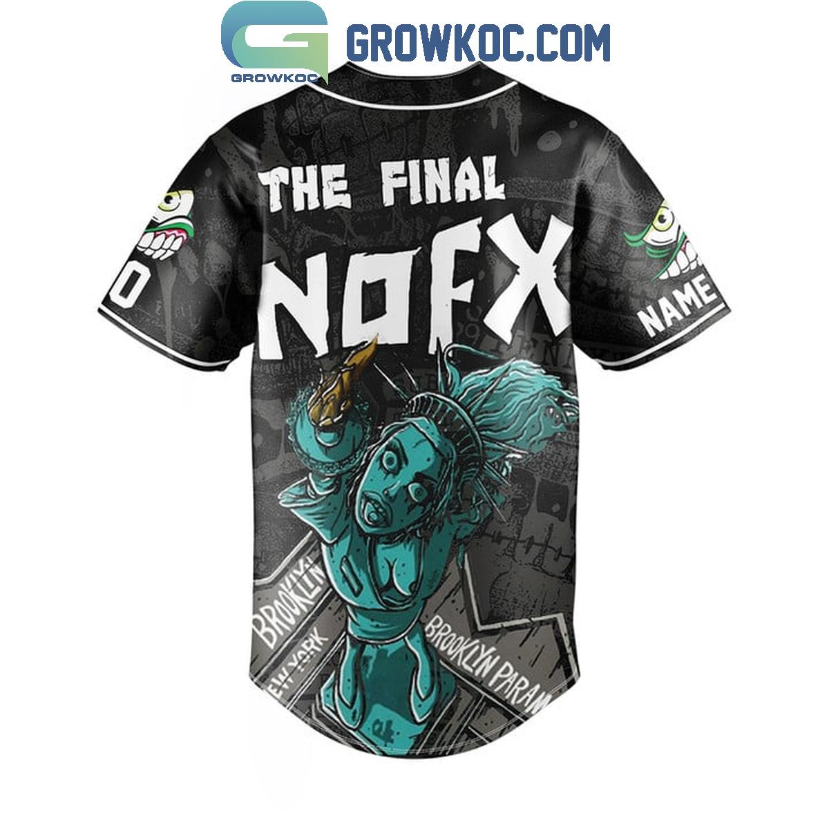 NOFX The Final Brooklyn Personalized Baseball Jersey baseball jersey product view 3