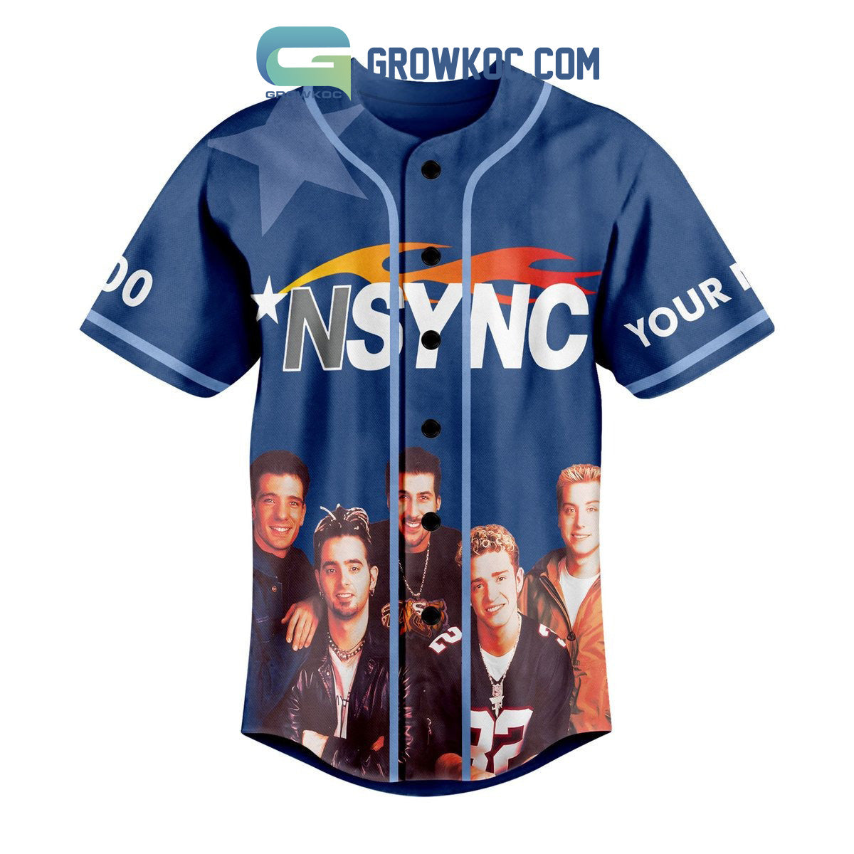 NSYNC Bye Bye Bye Personalized Baseball Jersey baseball jersey product view 2