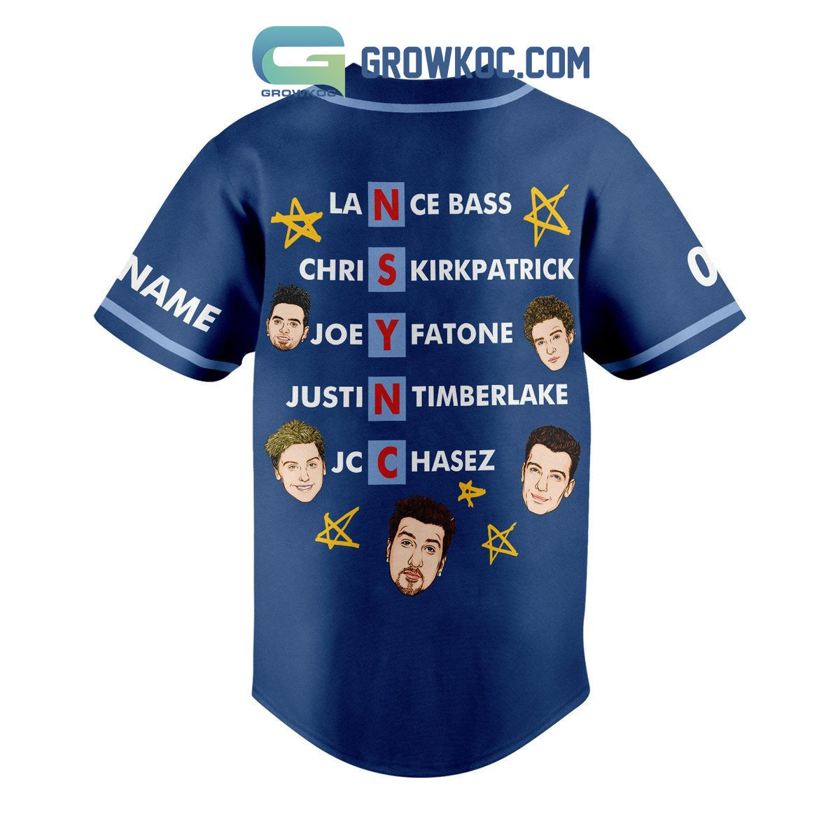 NSYNC Bye Bye Bye Personalized Baseball Jersey baseball jersey product view 3