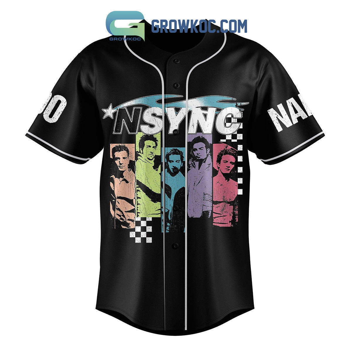 NSYNC It’s Tearin’ Up My Heart When I’m With You Personalized Baseball Jersey baseball jersey product view 2