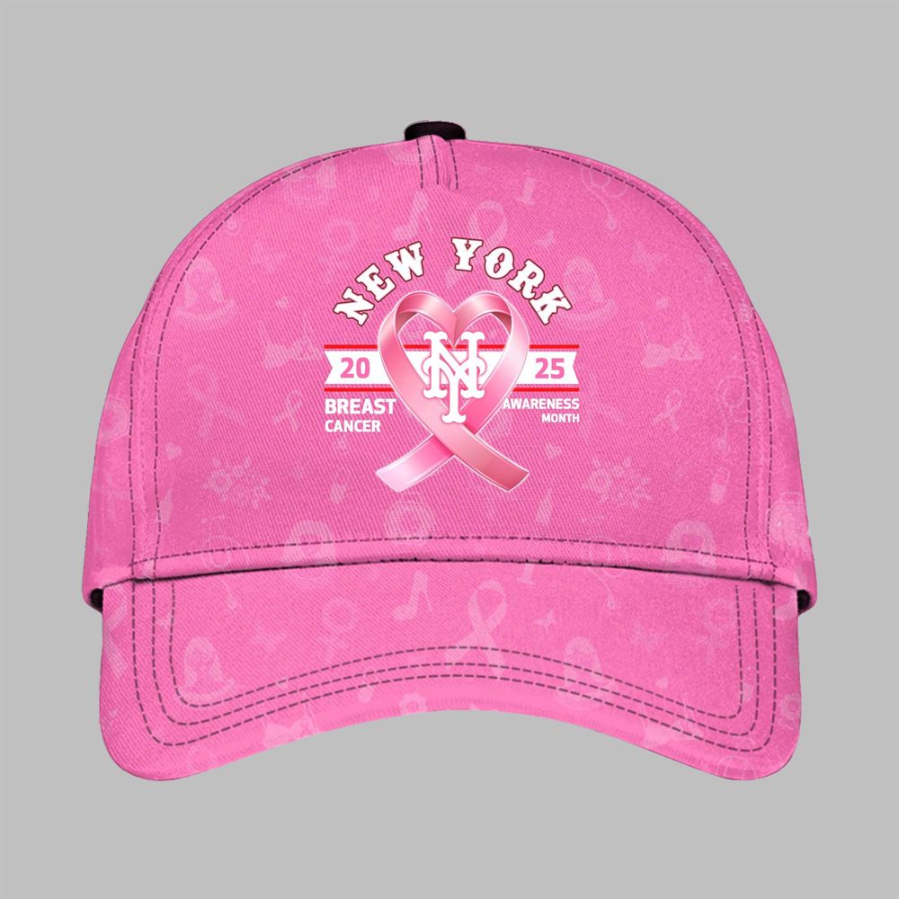 NY Mets 2025 Breast Cancer Awareness Month Jersey - Grishko.com baseball jersey product view 2