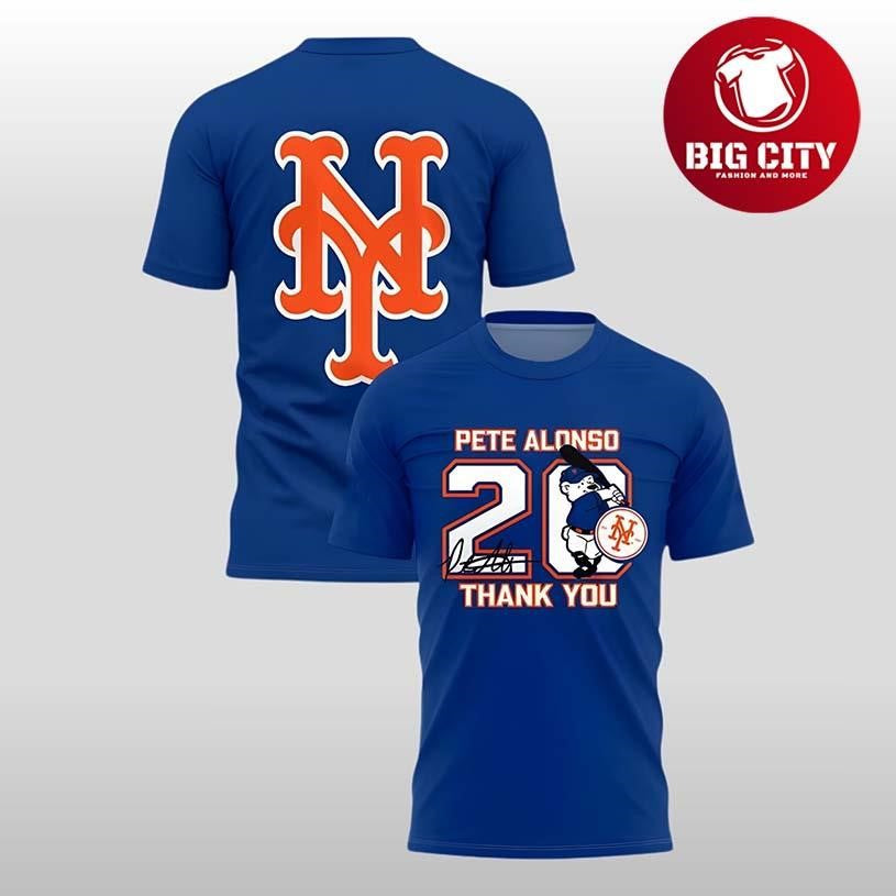 NY Mets Thank You Pete Alonso 20 Two Sided Shirt Unisex T-shirt, Sweatshirt, Hoodie, Long Sleeve Tee - T-Shirt, Sweatshirt, Hoodie