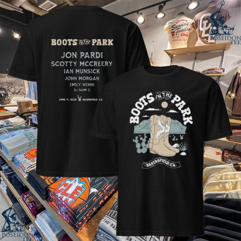 Boots In The Park 3.7.26 Norco Boots In The Park T-shirt Unisex T-shirt, Sweatshirt, Hoodie, Long Sleeve Tee - T-Shirt, Sweatshirt, Hoodie